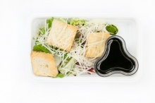 Salad with cheese and crouton